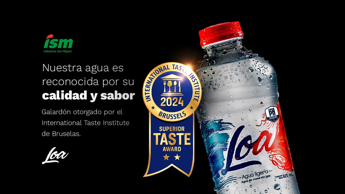 Agua Loa, de ISM, es galardonada con el reconocimiento “Superior Taste Award”